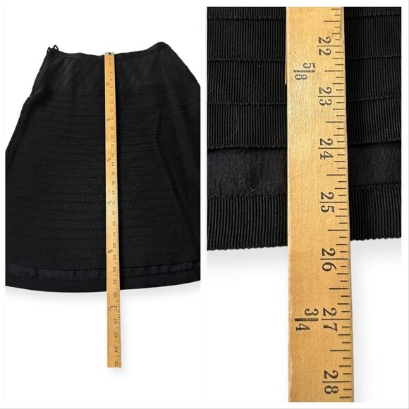 Prada Black Ottoman/Grosgrain A-Line Skirt,‎ size 44 Italy/M - Picture 12 of 13